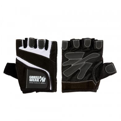 Спортивные женские перчатки Women's Gloves (Black/White) Gorilla Wear Ps-1005 фото