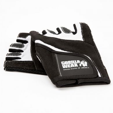 Спортивные женские перчатки Women's Gloves (Black/White) Gorilla Wear Ps-1005 фото
