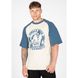 Спортивна чоловіча футболка Logan T-Shirt (Beige/Blue) Gorilla Wear F-1037 фото 4