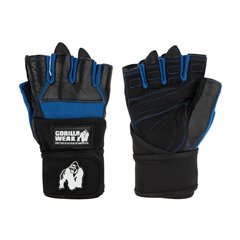 Спортивные мужские перчатки Dallas Gloves (Black/Blue) Gorilla Wear PT-602 фото