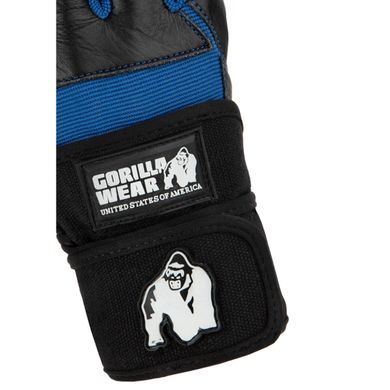 спортивні чоловічі рукавички Dallas Gloves (Black/Blue) Gorilla Wear PT-602 фото