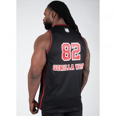 Спортивная мужская безрукавка San Mateo Jersey (Black/Red) Gorilla Wear  SMt-705 фото