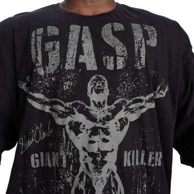 Gasp GK Slub Iron Tee (Washed Black) спортивная мужская футболка для бодибилдинга F-1438 фото