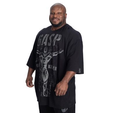 Gasp GK Slub Iron Tee (Washed Black) спортивная мужская футболка для бодибилдинга F-1438 фото