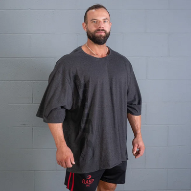 GASP Iron Tee (Dark Grey Melange) чоловіча спортивна футболка для бодібілдингу. F-1525 фото