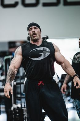 Gasp Cadet Tank (Black/Grey) спортивна чоловіча безрукавка для бодібілдингу. M - 1470 фото