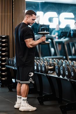 Gasp Basketball Iron Shorts (Black/Red) спортивные мужские шорты для бодибилдинга. MhS-1297 фото