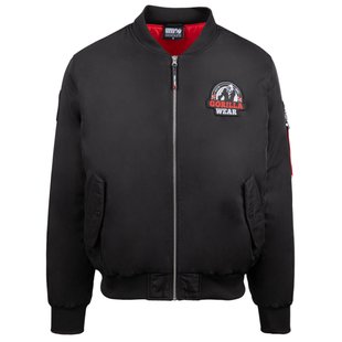 Спортивная мужская куртка  Covington Bomber Jacket (Black) Gorilla Wear MB-1097 фото