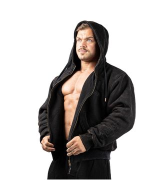 Спортивная мужская куртка "Stonewashed" Hoodie (Black) Legal Power  HS-949 фото