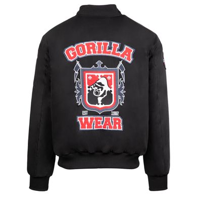 Спортивна чоловіча куртка Covington Bomber Jacket (Black) Gorilla Wear MB-1097 фото
