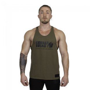 Gorilla Wear Classic Tank Top (Green) спортивна чоловіча майка для бодібілдингу M-706 фото
