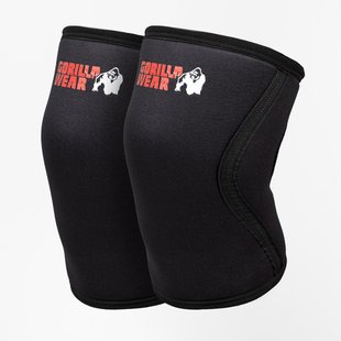 Наколенники спортивньіе унисекс 7MM Knee Sleeves (Black) Gorilla Wear KnSl-1195 фото