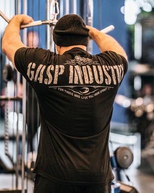Gasp No1 Original Tee (Black) спортивная мужская футболка для бодибилдинга. F-700 фото