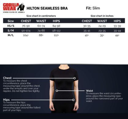 Gorilla Wear Hilton Seamless Bra (Black) спортивний жіночій топ для фітнесу Tj-1451 фото
