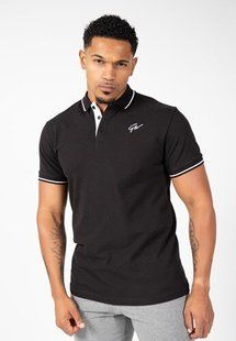 Gorilla Wear Delano Polo (Black) спортивна чоловіча футболка для бодибилдингу. FP-76 фото
