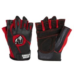 Спортивні чоловічі рукавички Mitchell Training gloves (Black/Red) Gorilla Wear PT-1133 фото