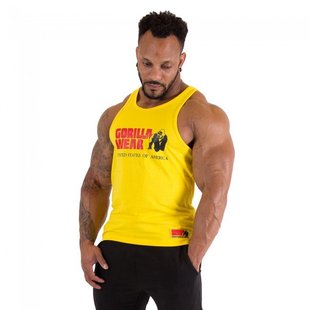 Спортивная мужская майка Classic Tank Top (Yellow) Gorilla Wear M-442 фото