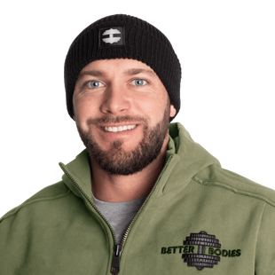 Better Bodies Bronx Beanie (Black) спортивна чоловіча шапка для фітнесу. BeS-1013 фото