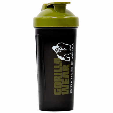 Спортивний чоловічий шейкер Shaker 2XL (Black/Green) Gorilla Wear  ShB-247 фото
