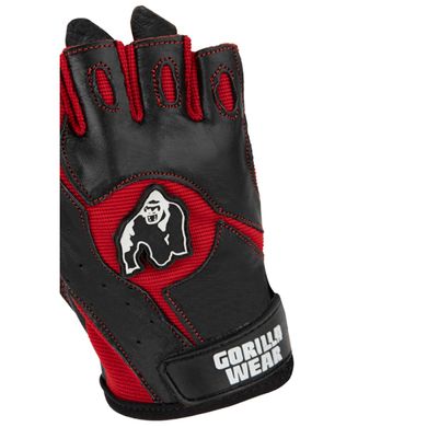 Спортивные мужские перчатки Mitchell Training gloves (Black/Red) Gorilla Wear PT-1133 фото