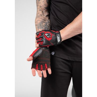 Спортивные мужские перчатки Mitchell Training gloves (Black/Red) Gorilla Wear PT-1133 фото