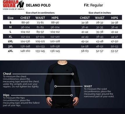 Gorilla Wear Delano Polo (Black) спортивная мужская футболка для бодибилдинга. FP-76 фото