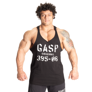 Спортивная мужская майка Original Stringer (Black/White) Gasp M-1155 фото