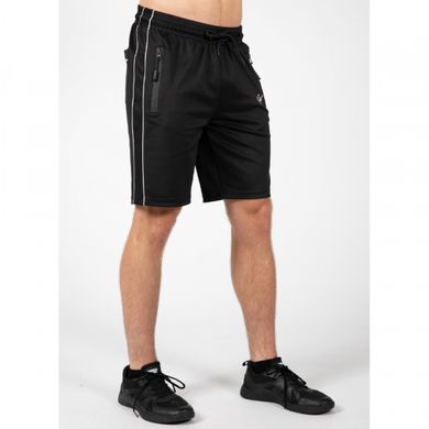 Спортивные мужские шорты Wenden Track Shorts (Black/White) Gorilla Wear  TSh-709 фото