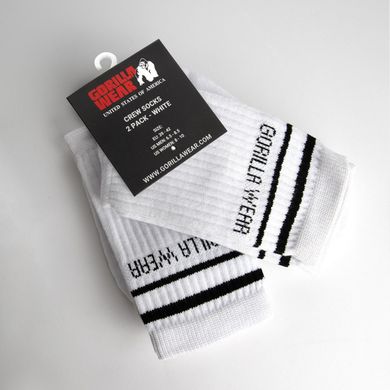 Спортивні чоловічі шкарпетки  Crew 43-46 (White) Gorilla Wear SM-606 фото
