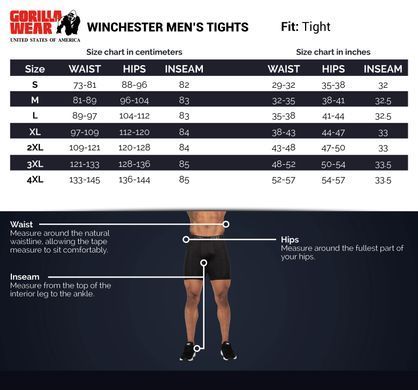 Спортивные мужские тайтсы Winchester Tights (Black) Gorilla Wear  Tis - 965 фото