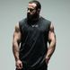 XXXL Explosivefibres "Profile Logo" Box cut Stonewash Sleeveless T - (Black) спортивная мужская безрукавка для бодибилдинга. SL-1465 фото 1
