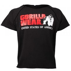 Спортивная мужская футболка Classic Work Out Top (Black) Gorilla Wear TT-444 фото