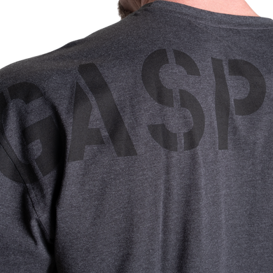 Gasp Skull Division Iron Tee (Dark Grey Melange) спортивна чоловіча футболка для бодібілдингу F-423 фото