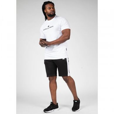 Gorilla Wear Davis T-Shirt (White) чоловіча спортивна футболка для бодібілдингу. F-613 фото
