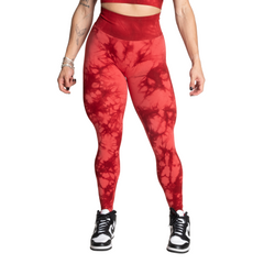 Спортивные женские леггинсы Entice Scrunch Leggings (Red Tie Dye) Better Bodies SjL-1068 фото