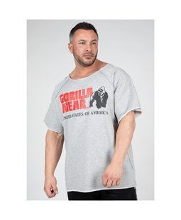 Gorilla Wear Classic Work Out Top (Gray) спортивна чоловіча футболка для бодібілдингу TT-445 фото