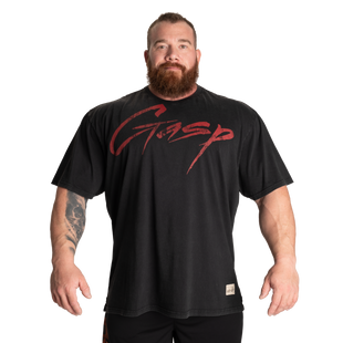 Gasp Vintage Original Tee (Black/Red) спортивна чоловіча футболка для бодібілдингу F-1181 фото