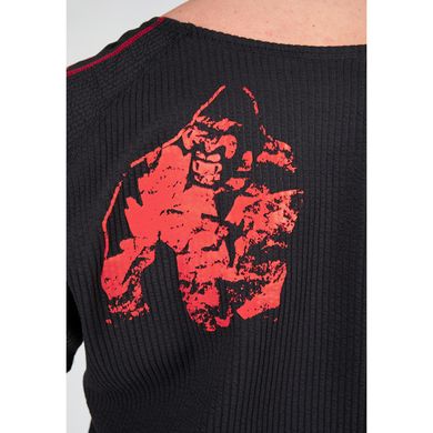 Спортивна чоловіча футболка  Buffalo Workout Top (Black/Red) Gorilla Wear F-1030 фото