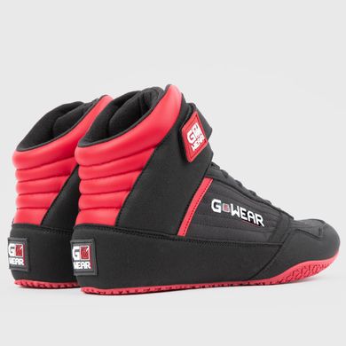 Спортивные унисекс  кроссовки Gwear Classic High Tops (Black/Red) Gorilla Wear BT-1125 фото