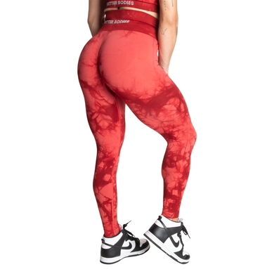Спортивные женские леггинсы Entice Scrunch Leggings (Red Tie Dye) Better Bodies SjL-1068 фото