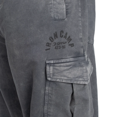 Gasp Iron Camp Baggy Pants V2 (Washed Black) cпортивні чоловічі штани для бодібілдерів. CP-1526 фото