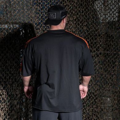 Gasp Track Iron Tee ( Black/Flame ) чоловіча спортивна футболка для бодібілдингу. F-1473 фото