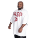 Gasp Heavyweight Iron Tee (White/red) спортивна чоловіча футболка для бодібілдингу F-1439 фото 3