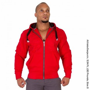 Спортивная мужская худи LOGO HOODED (RED) Gorilla Wear KS-500 фото