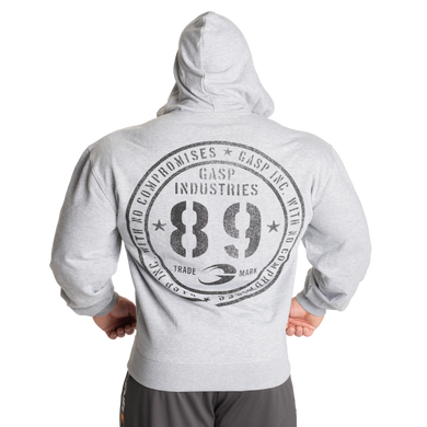 Gasp Inc Classic Hood (Grey) спортивная мужская толстовка для бодибилдинга CIN - 1194 фото