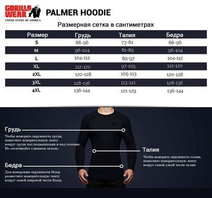 Спортивний чоловічий світшот Palmer Hoodie (Black) Gorilla Wear HSp-654 фото