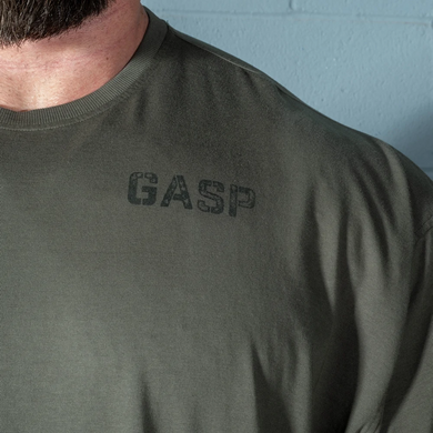 Gasp Rep Iron Tee (Washed Deep Forest) мужская футболка для бодибилдинга. 1498 фото