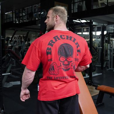 Спортивная мужская футболка T-Shirt "Hungry" (red/black) Brachial F-104 фото