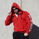 Спортивная мужская кофта Zip-Hoody "Gym" (red/white) Brachial ZH-1105 фото 6