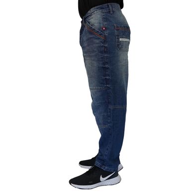 Джинсовые мужские штаны  "King" Jeans (wash blue) Brachial DJ-832 фото